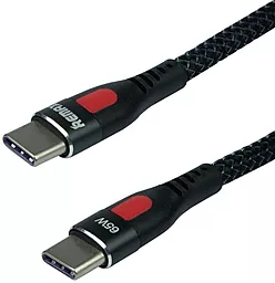 Кабель Remax RC-195C-C USB Type-C - Type-C 65w 3.25a 1м PD cable Black - фото Кабель Remax RC-195C-C USB Type-C - Type-C 65w 3.25a 1м PD cable Black
