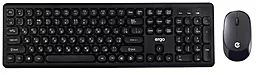Комплект (клавіатура+мишка) Ergo KM-250 WL (KM-250 WL) Black