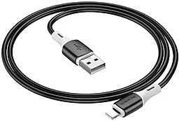 Кабель Borofone BX79 Silicone USB-A - Lightning 12w 2.4a 1м cable Black - миниатюра 3