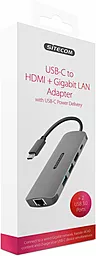 Мультипортовий Type-C хаб Sitecom USB-C -> HDMI + Gigabit LAN Adapter + USB-C Power Delivery (CN-379) - мініатюра 2