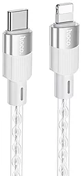 Кабель USB Hoco X99 Crystal Junction 27w 3a 1.2m USB Type-C - Lightning cable gray