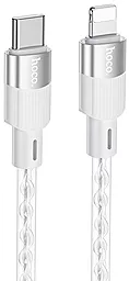 Кабель Hoco X99 Crystal Junction USB Type-C - Lightning 27w 3a 1м PD сable Gray - фото Кабель Hoco X99 Crystal Junction USB Type-C - Lightning 27w 3a 1м PD сable Gray
