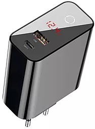Сетевое зарядное устройство с быстрой зарядкой Baseus Speed Intelligent Power-off 45w PPS PD USB-C/USB-A ports charger black (CCFSEU907-01) - фото Сетевое зарядное устройство с быстрой зарядкой Baseus Speed Intelligent Power-off 45w PPS PD USB-C/USB-A ports charger black (CCFSEU907-01)