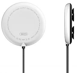 Бездротовий (індукційний) зарядний пристрій XO CX006 15w wireless charger white/black - фото Бездротовий (індукційний) зарядний пристрій XO CX006 15w wireless charger white/black