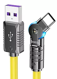 Кабель USB Hoco U118 Triumph 100w 5a 1.2m USB Type-C cable yellow