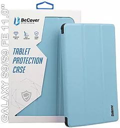 Чехол для планшета BeCover Smart Case для Samsung Galaxy Tab S9, S9 FE 11.0" Light Blue (710414) - фото Чехол для планшета BeCover Smart Case для Samsung Galaxy Tab S9, S9 FE 11.0" Light Blue (710414)
