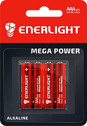 Батарейки Enerlight AAA / LR03 Mega Power BL 4шт 1.5 V - фото Батарейки Enerlight AAA / LR03 Mega Power BL 4шт 1.5 V