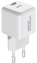Сетевое зарядное устройство ArmorStandart AR373 20w GaN PD USB-C ports charger white (ARM77569) - фото Сетевое зарядное устройство ArmorStandart AR373 20w GaN PD USB-C ports charger white (ARM77569)