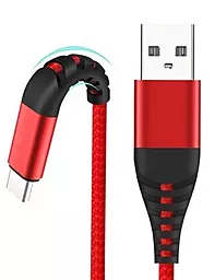 Кабель ExtraDigital USB-A - Type-C 12w 2.4a 1м cable Red (KBU1736) - фото Кабель ExtraDigital USB-A - Type-C 12w 2.4a 1м cable Red (KBU1736)