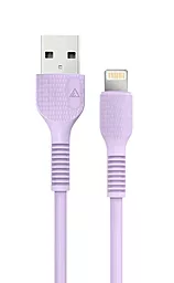 Кабель ACCLAB AL-CBCOLOR-L1PP USB-A - Lightning 12w 2.4a 1.2м cable Purple - фото Кабель ACCLAB AL-CBCOLOR-L1PP USB-A - Lightning 12w 2.4a 1.2м cable Purple