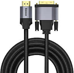 Видеокабель Baseus Enjoyment HDMI - DVI M-M Cable 4K 2m Gray (CAKSX-G0G) - миниатюра 2