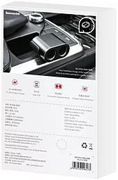 Автомобільний зарядний пристрій з перехідником прикурювача Baseus High Efficiency One to Two Cigarette Lighter Tworeless Black (CRDYQ-01) - мініатюра 7