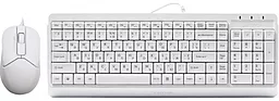 Комплект (клавіатура+мишка) A4Tech USB (F1512) White