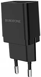 Сетевое зарядное устройство Borofone BA19A Nimble 1a home charger black - фото Сетевое зарядное устройство Borofone BA19A Nimble 1a home charger black