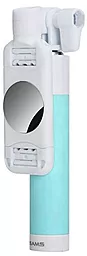 Моноподи, селфі-палки для селфі Usams US-ZB014 Small Mirror Lightning Head Selfie Stick Cyan (ZPGL03)