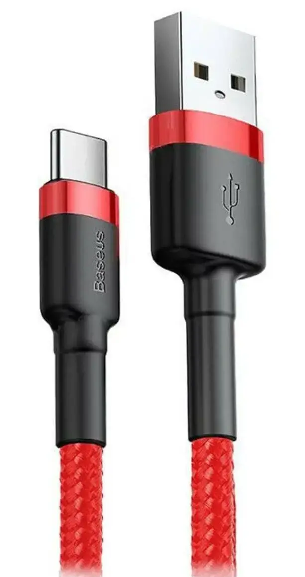 Кабель Baseus Cafule USB-A - Type-C 15w 3a 0.5м cable Red (CATKLF-A09) - фото 6