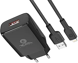 Сетевое зарядное устройство Ridea RW-11311 Element 2.1a home charger + Lightning cable Black - фото Сетевое зарядное устройство Ridea RW-11311 Element 2.1a home charger + Lightning cable Black