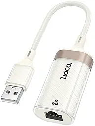 Сетевая карта Hoco UA41 Crystal USB2.0 - RJ45 100Mbps 0.15м абрикосовый
