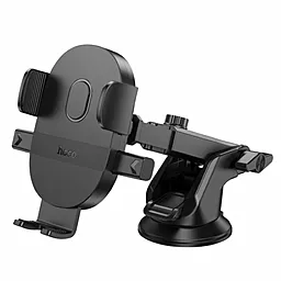 Держатель Hoco H19 Mighty one-button (center console) Black - фото Держатель Hoco H19 Mighty one-button (center console) Black