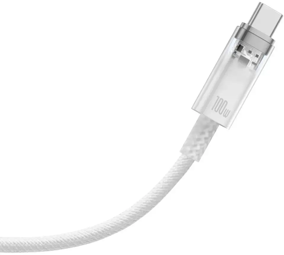 Кабель Baseus Smart Temperature Control USB-A - Type-C 100w 5a 2м cable White (CATS010502) - фото 3