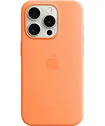 Чехол Silicone Case Full with MagSafe and SplashScreen для Apple iPhone 15 Orange Sorbet - фото Чехол Silicone Case Full with MagSafe and SplashScreen для Apple iPhone 15 Orange Sorbet