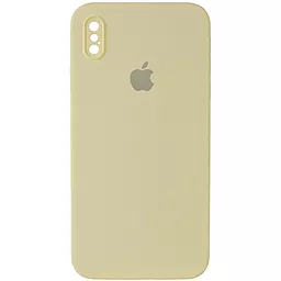 Чехол Silicone Case Full Camera Square для Apple iPhone X, iPhone XS Mellow Yellow