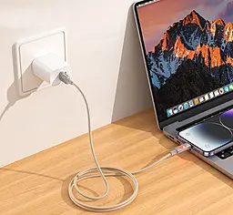 Кабель Hoco U144 USB-A - Lightning 12w 2.4a 1.2м cable Gold - миниатюра 4 Кабель Hoco U144 USB-A - Lightning 12w 2.4a 1.2м cable Gold - миниатюра 4