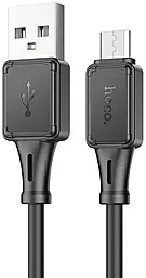 Кабель Hoco X101 silicone USB-A - micro USB 12w 2.4a 1м cable Black