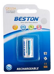Аккумулятор Beston CR123A 600mAh Lithium 2шт (AAB1844K2) - фото Аккумулятор Beston CR123A 600mAh Lithium 2шт (AAB1844K2)