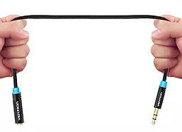 Аудіо подовжувач Vention mini Jack 3.5mm M/F 0.5 м black (VAB-B06-B050-M) - мініатюра 4