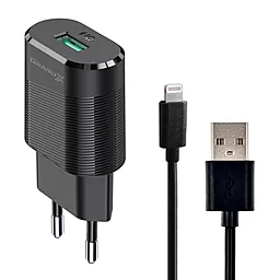 Сетевое зарядное устройство Grand-X 2.1a home charger + Lightning cable black (CH-17BL) - фото Сетевое зарядное устройство Grand-X 2.1a home charger + Lightning cable black (CH-17BL)
