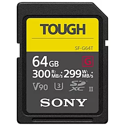 Карта пам'яті Sony SDXC 64GB Tough Class 10 UHS-II U3 V90 (SF64TG) - фото Карта пам'яті Sony SDXC 64GB Tough Class 10 UHS-II U3 V90 (SF64TG)