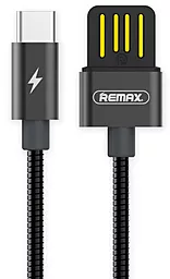 Кабель Remax Metal Serpent USB-A - Type-C 12w 2.4a 1м cable Space/Grey (RC-080a) - фото Кабель Remax Metal Serpent USB-A - Type-C 12w 2.4a 1м cable Space/Grey (RC-080a)