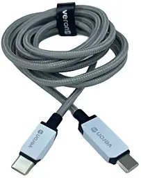 Кабель Veron X2 Silicone USB Type-C - Type-C 60w 3a 2м PD cable black - фото Кабель Veron X2 Silicone USB Type-C - Type-C 60w 3a 2м PD cable black