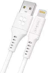 Кабель Promate USB-A - Lightning 12w 2.4a 2м cable White - мініатюра 3 Кабель Promate USB-A - Lightning 12w 2.4a 2м cable White - мініатюра 3