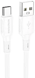 USB Кабель Borofone BX80 Succeed 3A USB Type-C Cable White