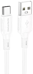 Кабель Borofone BX80 USB-A - Type-C 15w 3a 1м cable White - фото Кабель Borofone BX80 USB-A - Type-C 15w 3a 1м cable White