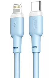 Кабель USB PD XO NB208A Liquid Silicone 20w 3a USB Type-C - Lightning cable blue