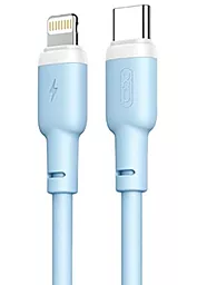 Кабель XO NB208A Liquid Silicone USB Type-C - Lightning 20w 3a 1м PD сable Blue - фото Кабель XO NB208A Liquid Silicone USB Type-C - Lightning 20w 3a 1м PD сable Blue