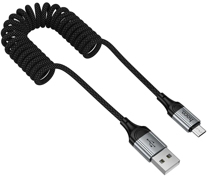Кабель Hoco X121 USB-A - micro USB 12w 2.4a 1м cable Black - фото 4