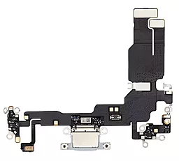 Нижній шлейф Apple iPhone 15 з роз'ємом зарядки, з мікрофоном Original - знятий з телефона Blue