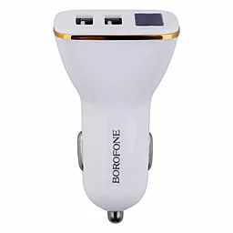Автомобильное зарядное устройство Borofone BZ11 Speed map 2.1a 2xUSB-A ports car charger white - фото Автомобильное зарядное устройство Borofone BZ11 Speed map 2.1a 2xUSB-A ports car charger white