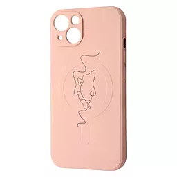 Чехол Wave Minimal Art Case with MagSafe для Apple iPhone 13 Pink Sand/Human