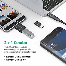 Набір перехідників 3 в 1 RAVPower USB C Adapter USB C to Micro USB, USB C to USB 3.0 Adapter, Data Transfer RP-PC007 - мініатюра 6