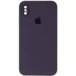 Чохол Silicone Case Full Camera Square для Apple iPhone X, iPhone XS Elderberry