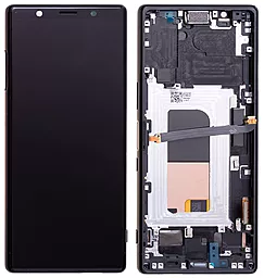 Дисплей Sony Xperia 5 (J8210, J8270, J9210) с тачскрином и рамкой, оригинал, Black