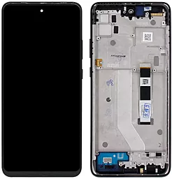 Дисплей Motorola Moto G 5G 2020, One 5G Ace (XT2113) з тачскріном і рамкою, оригінал, Black