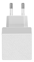 Сетевое зарядное устройство Hoco C23A Haoke 2USB White - миниатюра 4