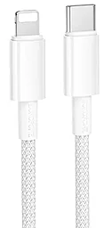 Кабель Borofone BX117 Source USB Type-C - Lightning 27w 3a 1м PD сable White - фото Кабель Borofone BX117 Source USB Type-C - Lightning 27w 3a 1м PD сable White