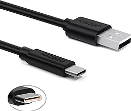 Кабель Choetech USB-A - Type-C 12w 2.4a 3м cable Black (AC0004) - миниатюра 3 Кабель Choetech USB-A - Type-C 12w 2.4a 3м cable Black (AC0004) - миниатюра 3